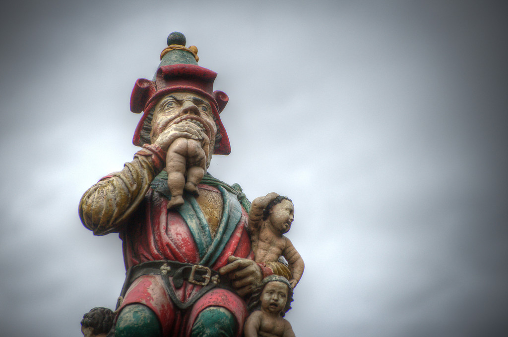 Weird Landmarks You'll Want to Visit - Kindlifresser Fountain, Switzerland