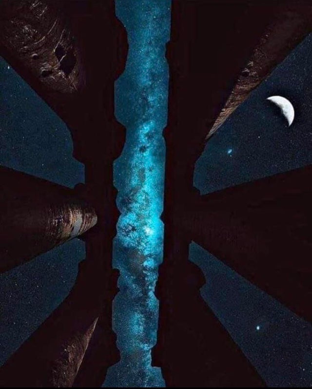 Dieciséis fotos fascinantes de cosas inusuales - La Vía Láctea sobre el Templo de Karnak