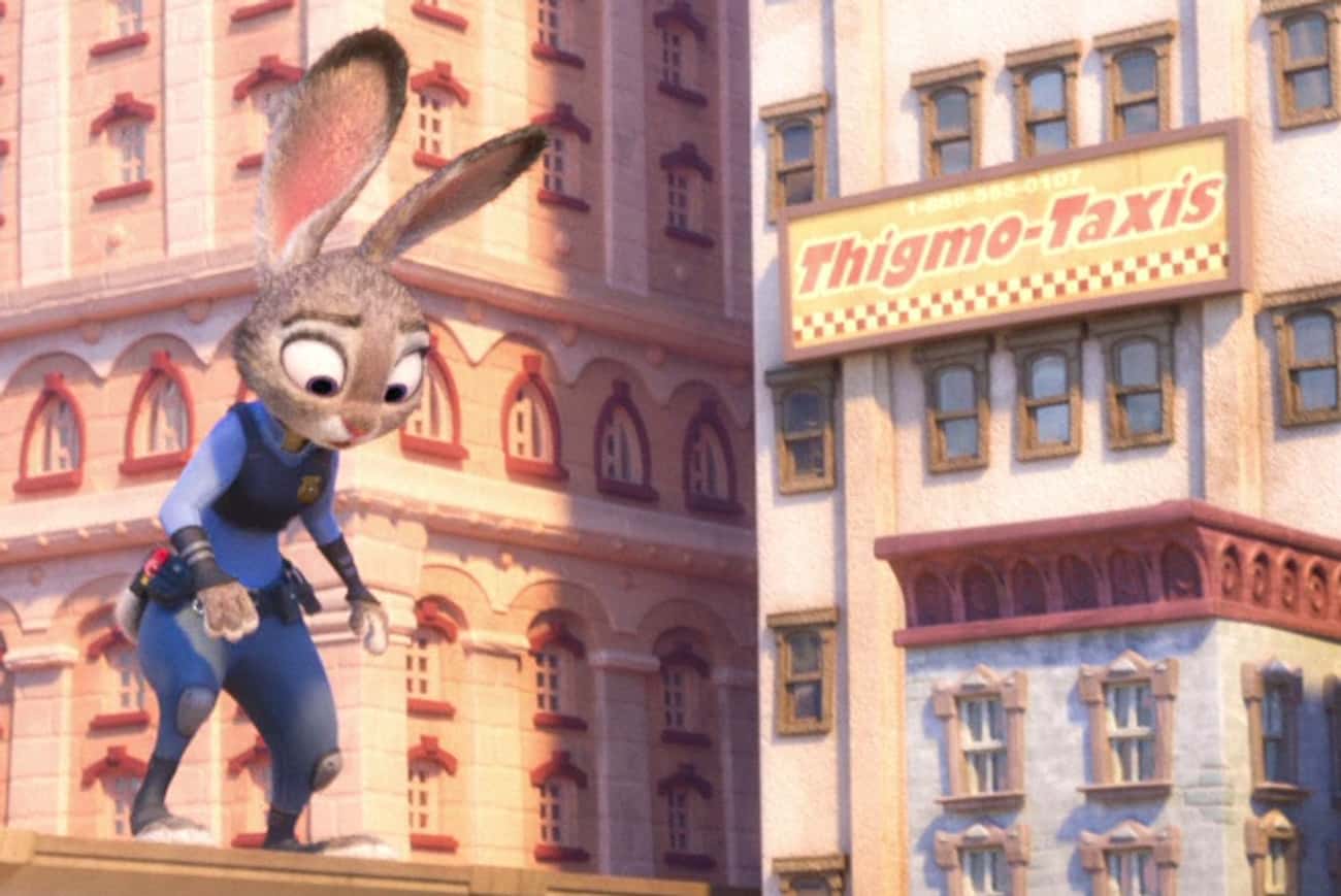 12 hechos científicos perfectamente plasmados en películas de Disney - Se ve un anuncio de Thigmo-Taxis en Zootopia en Little Rodentia; La tigmotaxis es una forma de movimiento ansioso estudiada en ratones